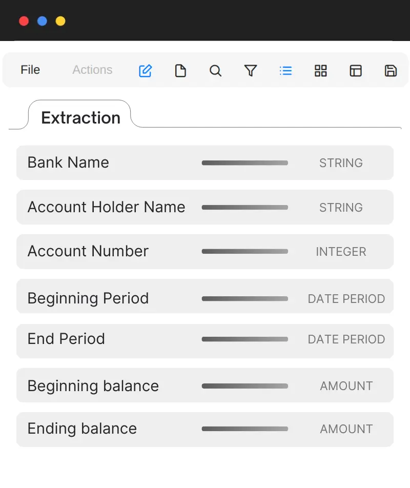Collatio® Bank Statements
