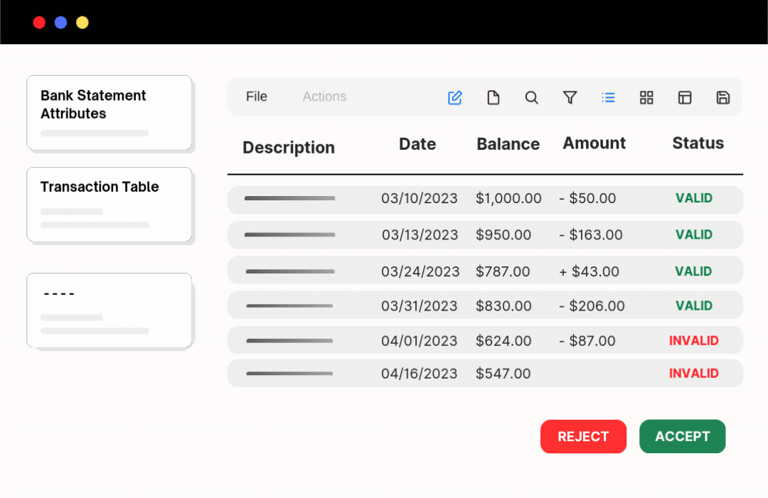 Collatio® Bank Statements