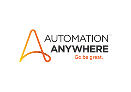 Logo depicting an artistic capital letter A, of a software automation company called automation anywhere
