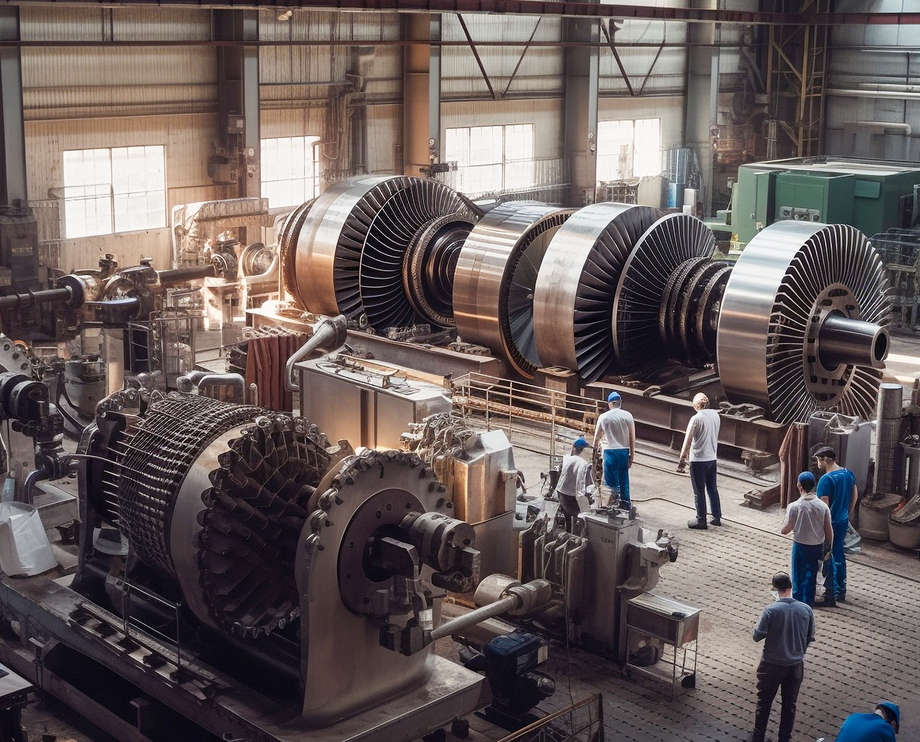 Electric motors, steam engines and processing units