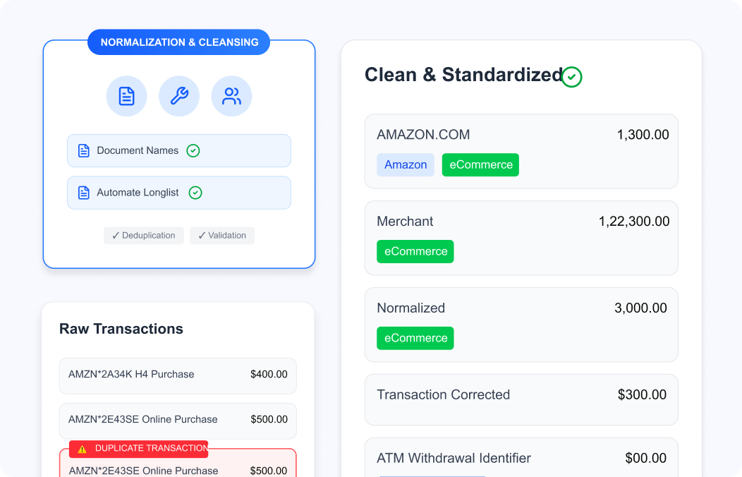 Transaction Normalization and Cleansing