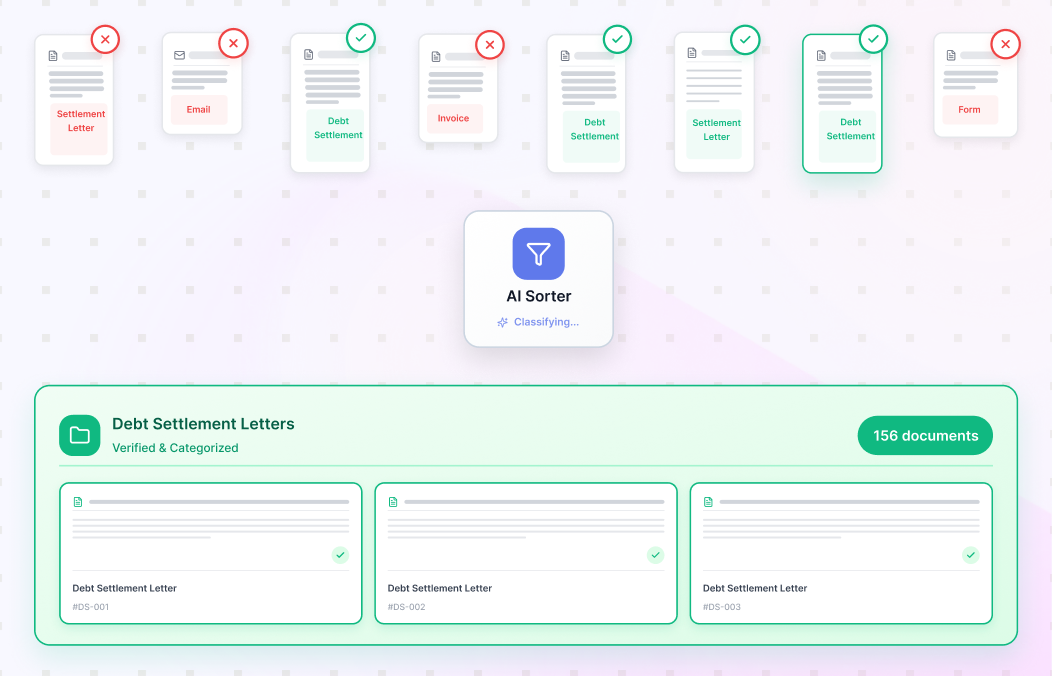 Identify and Classify Settlement Documents