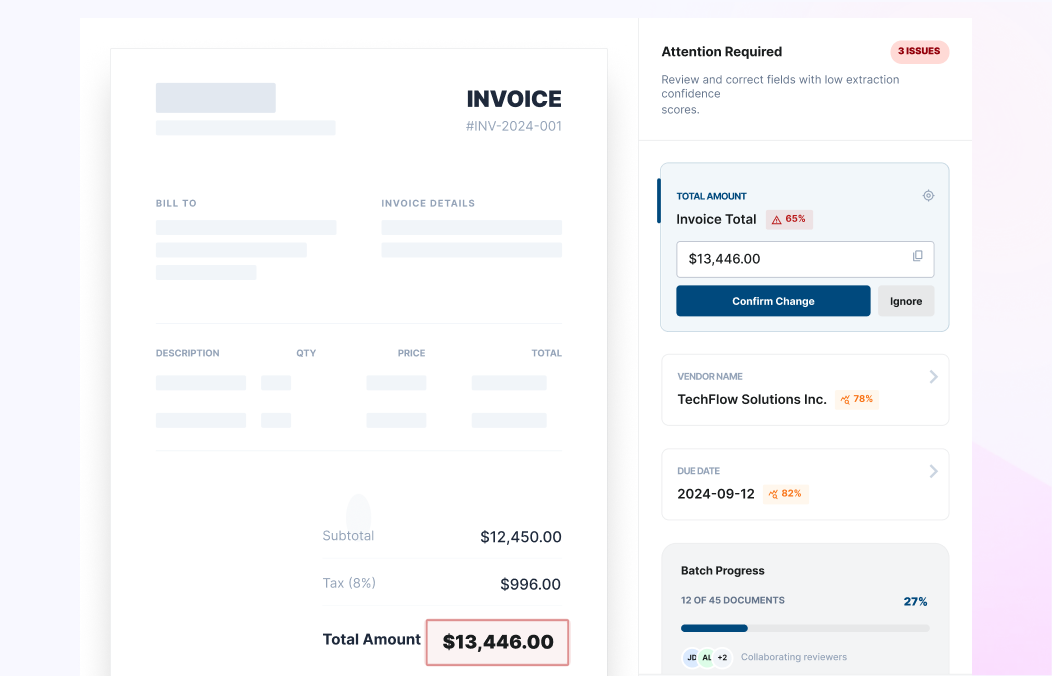 Resolve low-confidence points and export results